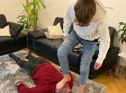 Master k stinky feet licking