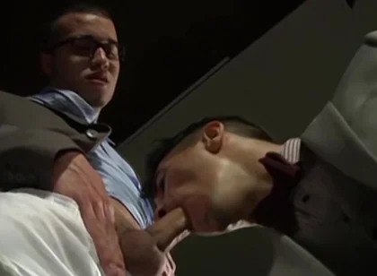 Other Lusty Businessmen Drain Their Balls In The Basement - Brock Rustin