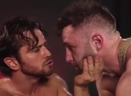 Leather master cock sucking bound boy