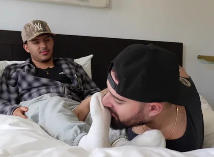 Latino masters feet cum load