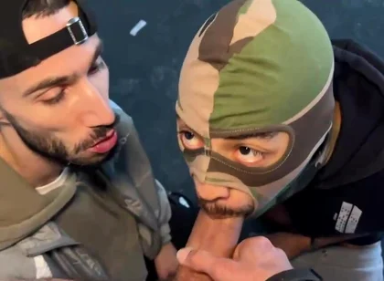 arab group blowjob cum load