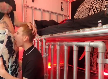 Skinhead boys boots and cock sucking face cum