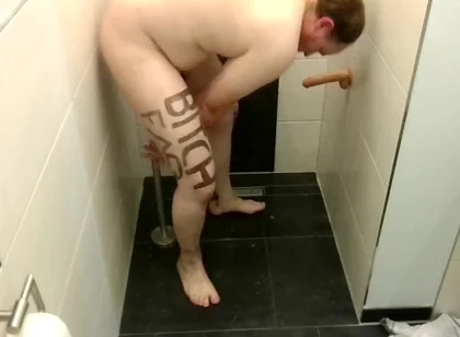 Slave Lettering Marking Anal Hook Dildo Plug Milking Fucked Winch Penis Cage Shower Outdoor Street