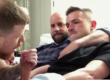 Stevie Trixx, Lane Colten And Girth Brooks In Chowing Down Big Cock And Then Gets So Wet