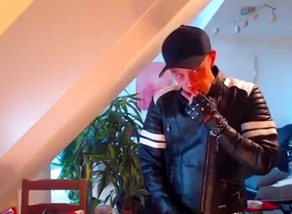 Leather boi smoke chaining cock wanking cum load