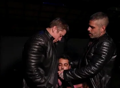 Boots licking leather masters