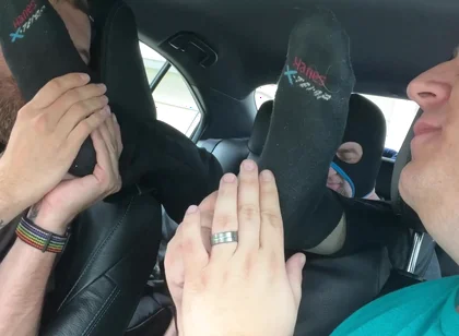 Petting And Adoring Jays Feet As Payment For His Ride