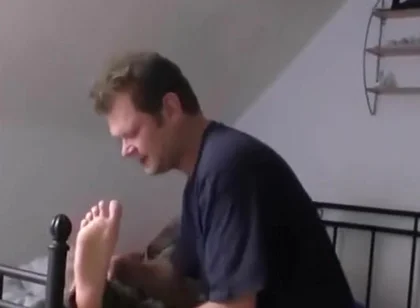 Army boots master feet licking