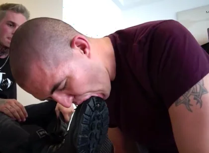 Master boots licking