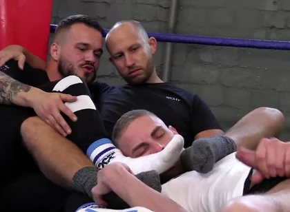 Boxer socks sniff. cum load