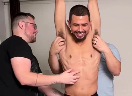 Javier Bound Cock Sucked And Tickled By Matt And Cdubs