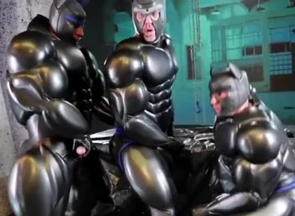 Superhero puppies boys orgy