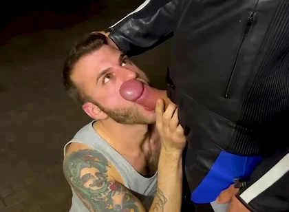 Biker boys big cock sucking