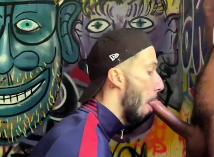 Cocksucking worships hooded arab guy akim